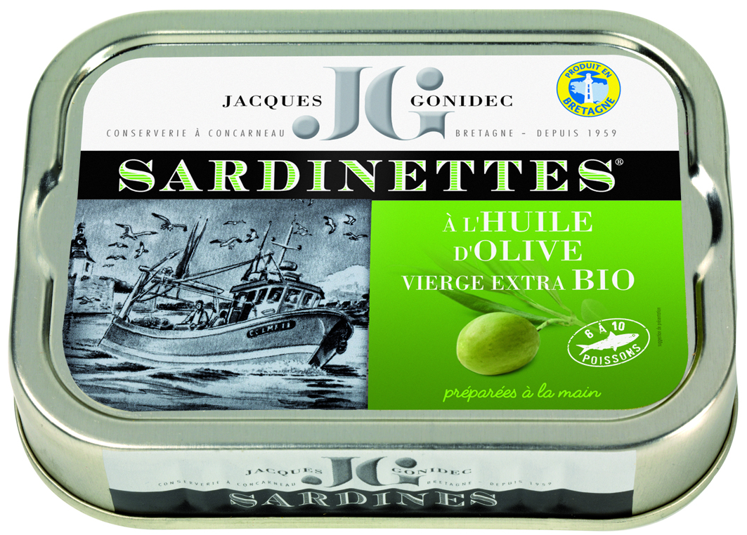 Jacques Gonidec Sardientjes in olijfolie 115g - 3000